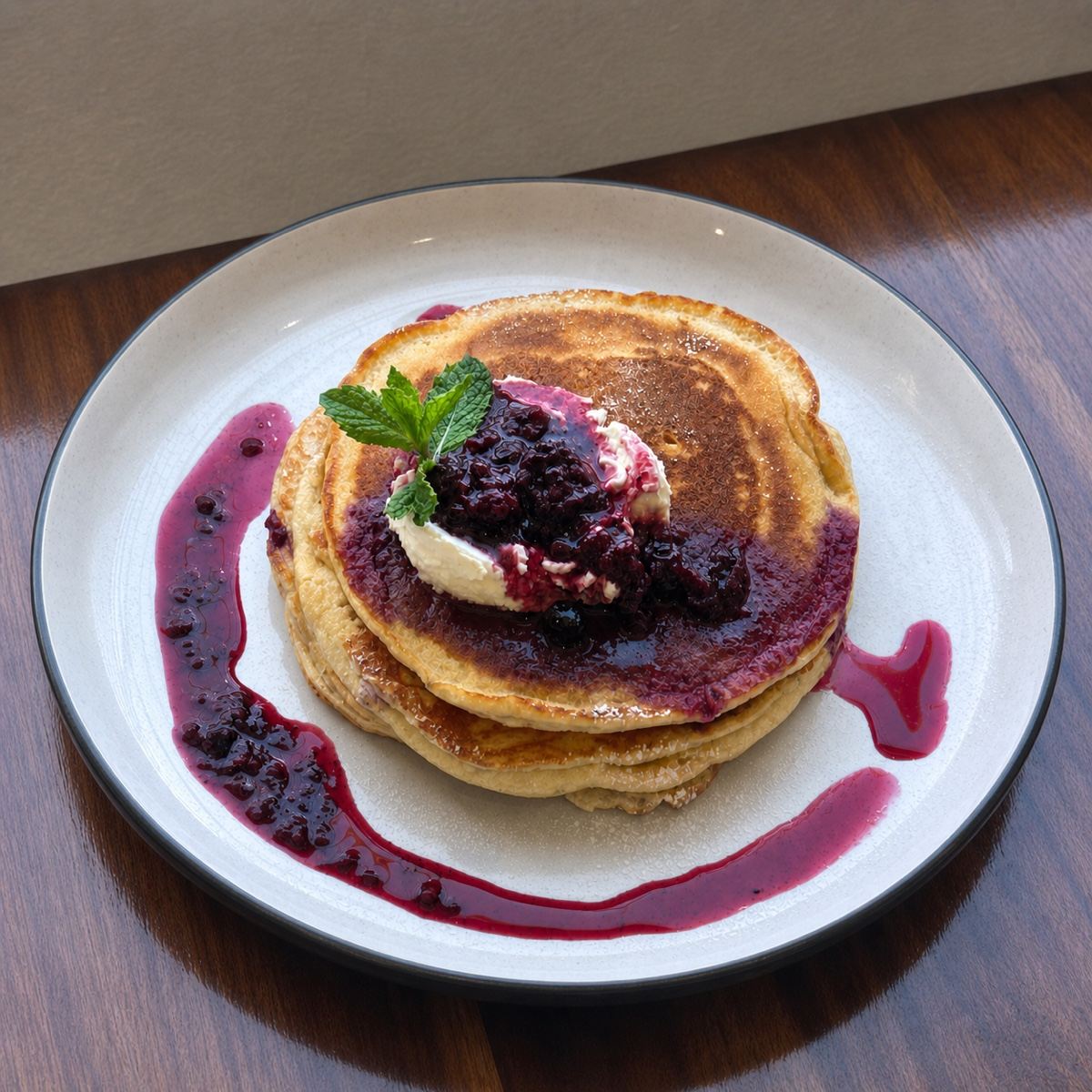 Mixed Berry Pancakes &mdash; alternate view